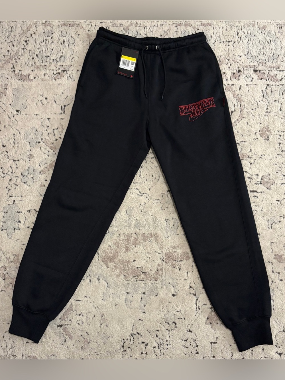 Nike Stranger Things Fleece Black Pants IF8524-010 Men’s Sz: Small